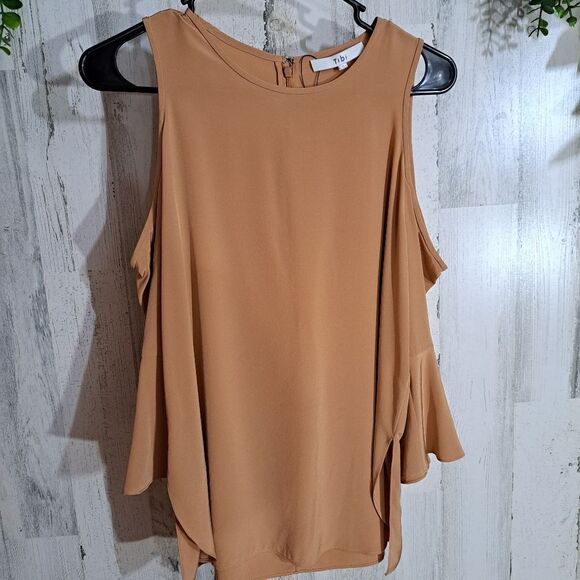 NWOT Tibi Cold Shoulder Shirt - Picture 4 of 7